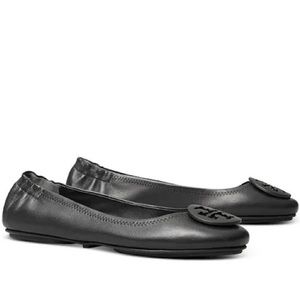 Tory Burch Minnie Travel Ballet Flats Black